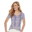 Women's Sonoma Goods For Life&trade; Slubbed V-neck Tee, Size: Small, Med Purple