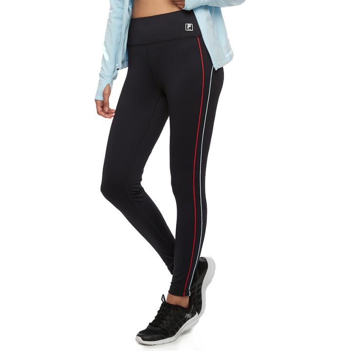 Women's Fila Sport&reg; Media Pocket Running Leggings, Size: Small, Black