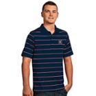 Men's Antigua Chicago Fire Deluxe Striped Desert Dry Xtra-lite Performance Polo, Size: Medium, Blue Other