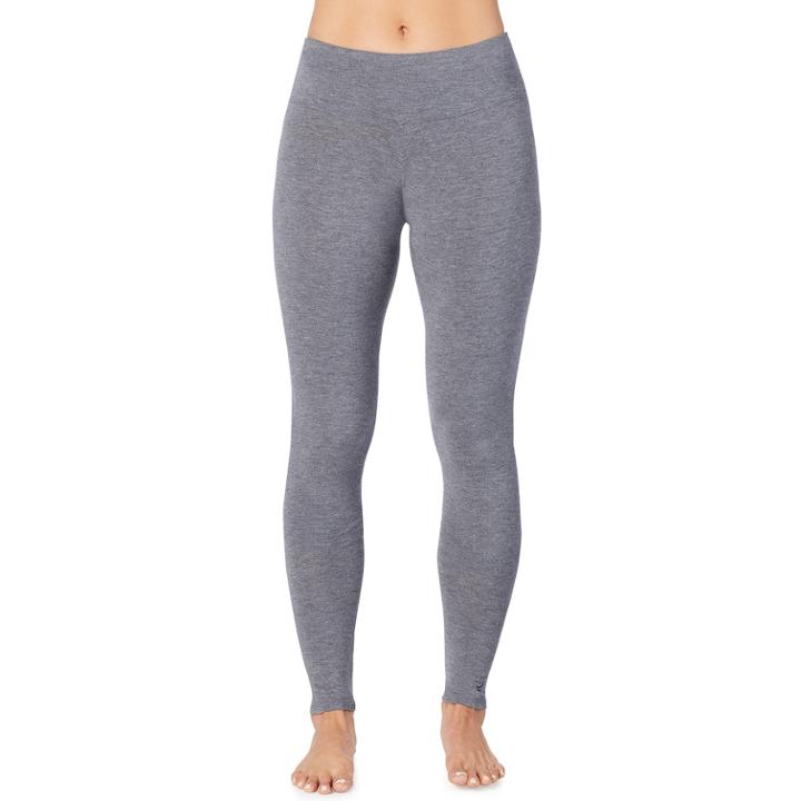 Women's Cuddl Duds Softwear Stretch High-waist Leggings, Size: Small, Grey (charcoal)