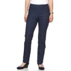 Petite Napa Valley Slimming Solution Straight-leg Dress Pants, Women's, Size: 6 Petite, Dark Blue