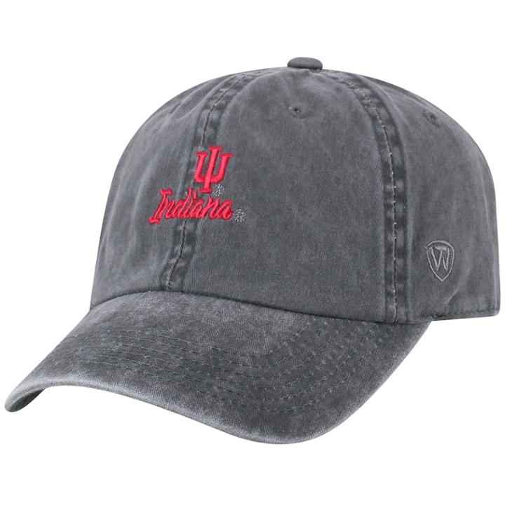 Adult Top Of The World Indiana Hoosiers Local Adjustable Cap, Men's, Grey (charcoal)