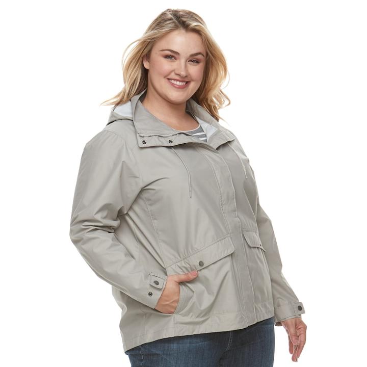 Plus Size Columbia Cherry Creek Hooded Rain Jacket, Women's, Size: 1xl, Dark Grey