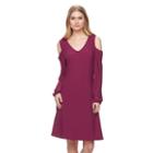 Women's Nina Leonard Cold-shoulder Swing Dress, Size: Small, Other Clrs