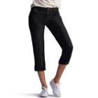 Petite Lee Carsen Relaxed Fit Twill Capris, Women's, Size: 10 Petite, Black