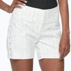Women's Apt. 9&reg; Wide-waist Shorts, Size: 10, White
