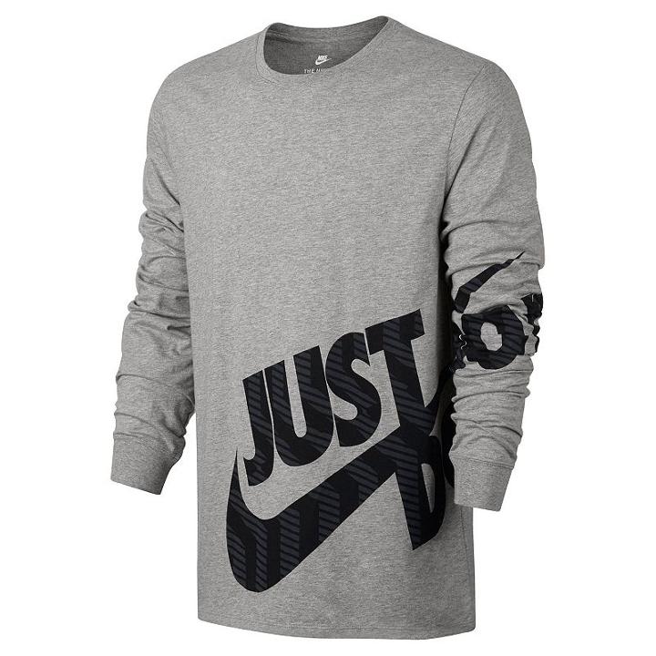 Men's Nike Just Do It Raglan Tee, Size: Large, Grey Other