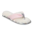 Dearfoams Women's Plush Thong Slip-on Slippers, Size: Small, Pink Other