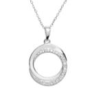 Sterling Silver 1/10-ct. T.w. Diamond Interlocking Circle Pendant, Women's, Size: 18, White