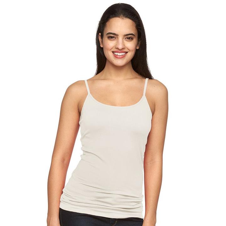 Women's Apt. 9&reg; Solid Seamless Camisole, Size: L/xl, Natural