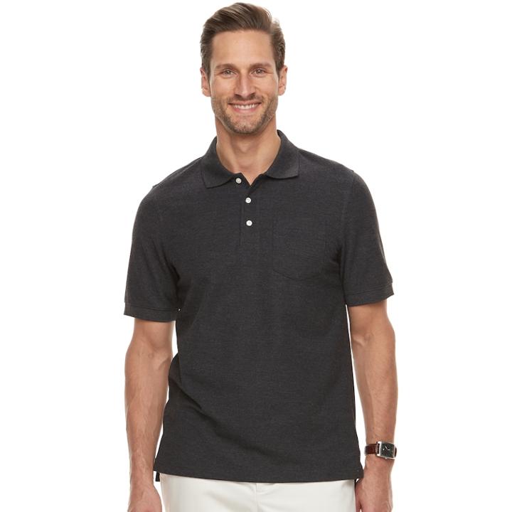 Men's Croft & Barrow® Polo, Size: Xxl, Dark Grey