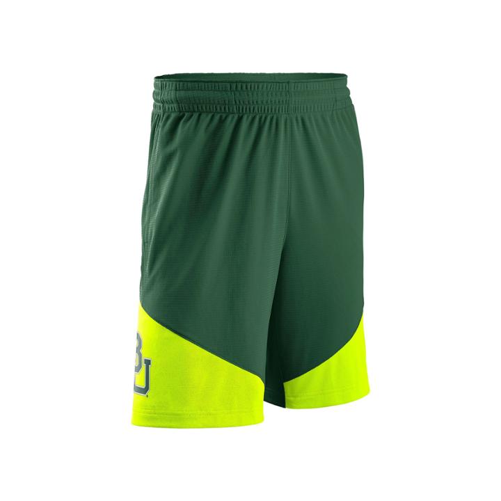 Men's Nike Baylor Bears New Classic Dri-fit Shorts, Size: Xxl, Green