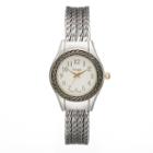Vivani Women's Two Tone Chain Textured Cuff Watcha, Size: Small, Multicolor