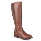 Journee Collection Light Women's Riding Boots, Girl's, Size: 6 Wc, Brown