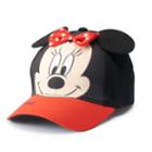 Disney's Minnie Mouse Toddler Girl 3d Bow & Ears Baseball Cap Hat, Red