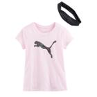 Girls 4-6x Puma Tee & Bandana Set, Size: 6, Dark Pink