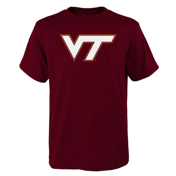 Boys 4-18 Virginia Tech Hokies Primary Logo Tee, Size: 6-7, Drk Orange