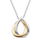 18k Gold Over Silver And Sterling Silver Interlocking Teardrop Pendant, Women's, Size: 18, Yellow