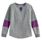 Plus Size Girls 7-16 So&reg; French Terry Glitter Lace-up Pullover, Size: 20 1/2, Med Grey