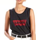 Women's Levi's&reg; Batwing Logo Muscle Tank, Size: Small, Black