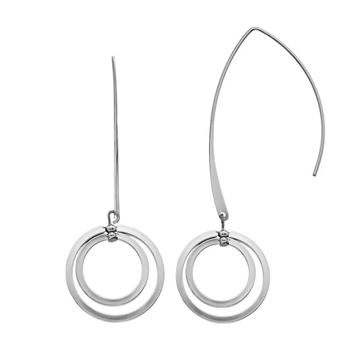 Simply Vera Vera Wang Double Hoop Threader Earrings, Women's, Black