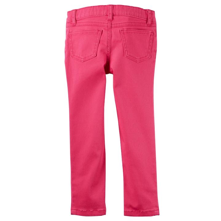 Girls 4-8 Carter's Pink Woven Jeggings, Size: 6x