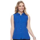 Women's Apt. 9&reg; Georgette Blouse, Size: Small, Blue