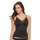 Women's Apt. 9&reg; Ruched Strappy Tankini Top, Size: Medium, Black