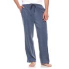 Big & Tall Croft & Barrow&reg; Patterned Microfleece Lounge Pants, Men's, Size: 3xb, Blue (navy)