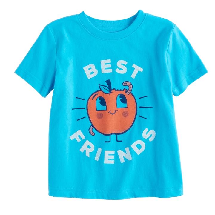 Baby Boy Jumping Beans&reg; Best Friends Apple Graphic Tee, Size: 9 Months, Med Blue
