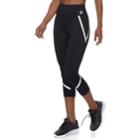 Women's Fila Sport&reg; Reflective High-waisted Capri Leggings, Size: Xs, Black