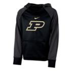 Boys 8-20 Nike Purdue Boilermakers Therma-fit Colorblock Hoodie, Size: S 8, Black