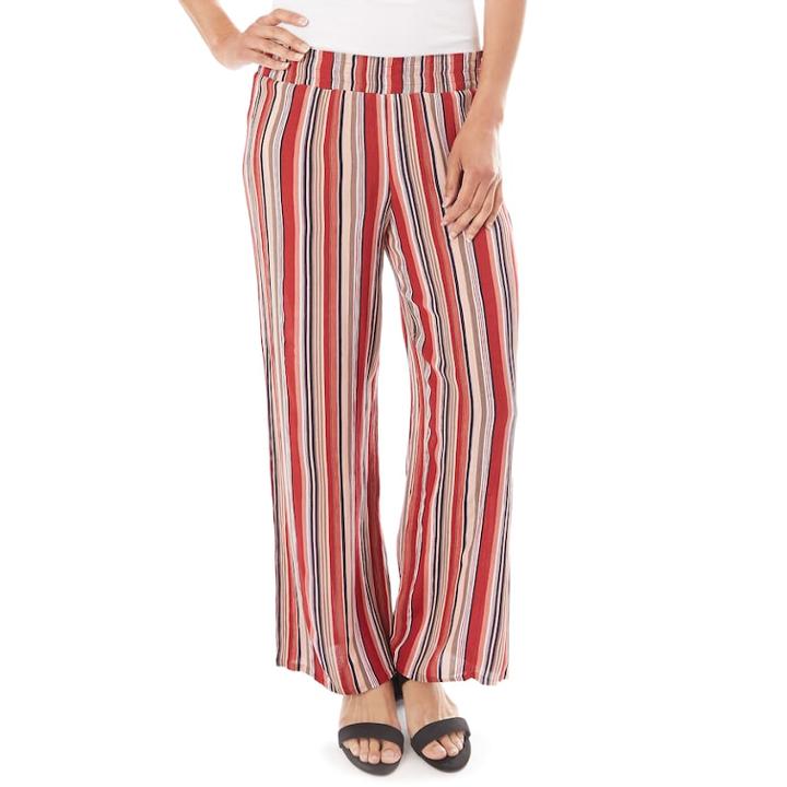 Women's Apt. 9&reg; Print Palazzo Pant, Size: Xxl, Red Stripe