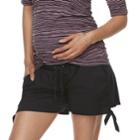 Maternity A:glow Knot Hem Shorts, Women's, Size: Xs Maternity, Black