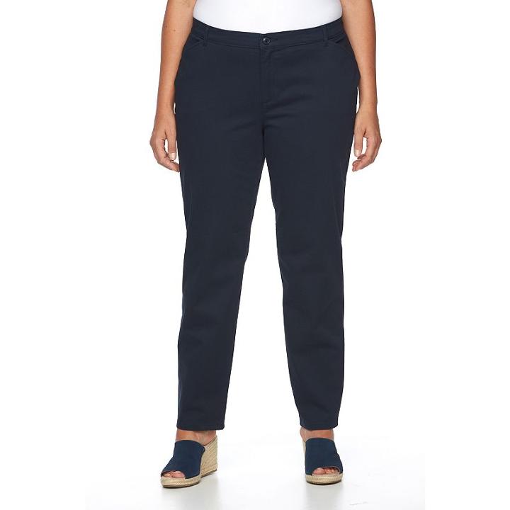 Plus Size Lee Relaxed Fit Straight-leg Pants, Women's, Size: 30w T/l, Dark Blue