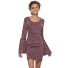 Juniors' Liberty Love Marled Bell Sleeve Bodycon Dress, Teens, Size: Xl, Red Overfl
