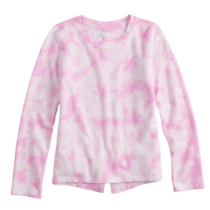 Girls 7-16 Harper & Elliott Split Back Pullover, Size: Medium, Lt Purple