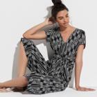 K/lab Print Cropped Wide-leg Jumpsuit, Teens, Size: Small, Black