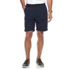 Men's Croft & Barrow&reg; Classic-fit Outdoor Belted Side-elastic Ripstop Cargo Shorts, Size: 44, Blue