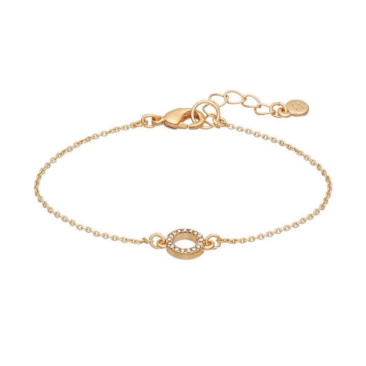 Lc Lauren Conrad Pave Round Link Bracelet, Women's, Gold