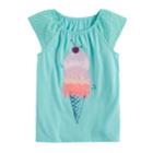 Girls 4-12 Sonoma Goods For Life&trade; Eyelet Sleeve Top, Size: 12, Light Blue