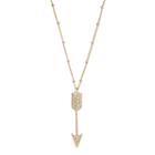 Arrow Pendant Long Necklace, Women's, Gold