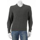 Men's Dockers Textured Argyle Sweater, Size: Medium, Med Grey