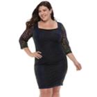 Plus Size Chaya Lace Dress, Women's, Size: 14 W, Floral Lace