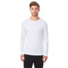 Men's Heat Keep Performance Base Layer Crewneck Tee, Size: L Tall, White