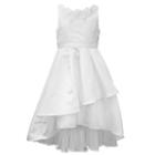 Girls 7-16 Bonnie Jean Asymmetrical Peplum Dress, Girl's, Size: 10, White