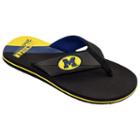 Men's College Edition Michigan Wolverines Flip-flops, Size: Large, Black