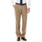 Men's Axist Ultra Series Fancy Straight-fit Solid No-iron Performance Pleated Dress Pants, Size: 34x30, Grey