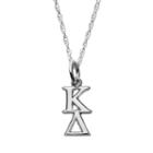 Kappa Delta, Logoart Sterling Silver Sorority Pendant Necklace, Women's, Size: 18, Grey