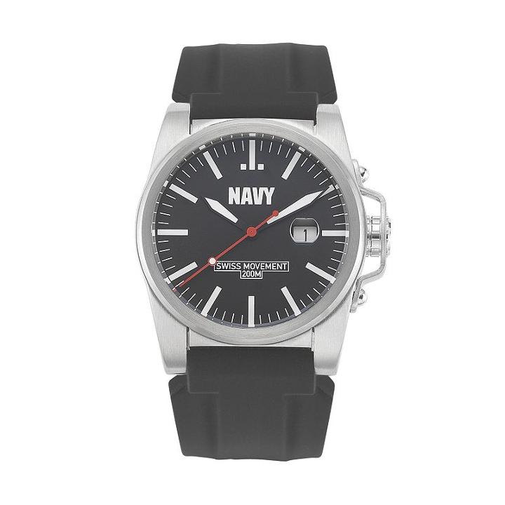 Wrist Armor Men's Military United States Navy Watch - 37wa041401a, Black